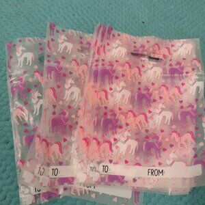 NEW Lot of 11 unicorn ziploc party favor bags